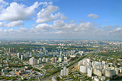 Полная панорама Москвы с Останкинской телебашни
