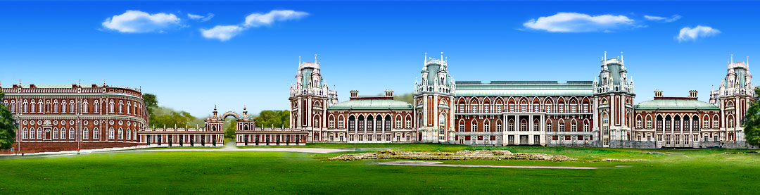 Панорама Царицынский дворец для дизайна сайта Царицынские окна